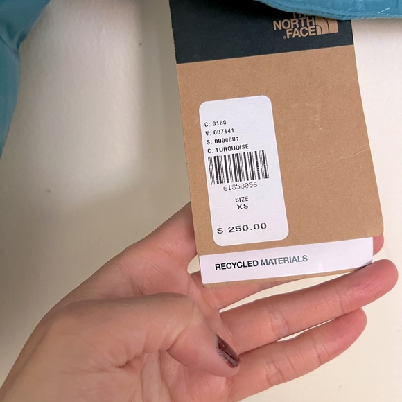 Women’s The North Face Cropped Nuptse in Storm Blue, Size XS - Picture 6 of 6